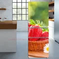 thumbnail image 1 of Delicious Fresh Fruit Printed Fridge Door Wrap Cover Kitchen Wallpaper Refrigerator Door Poster Strawberry Lemon Mural Decals, 1 of 6
