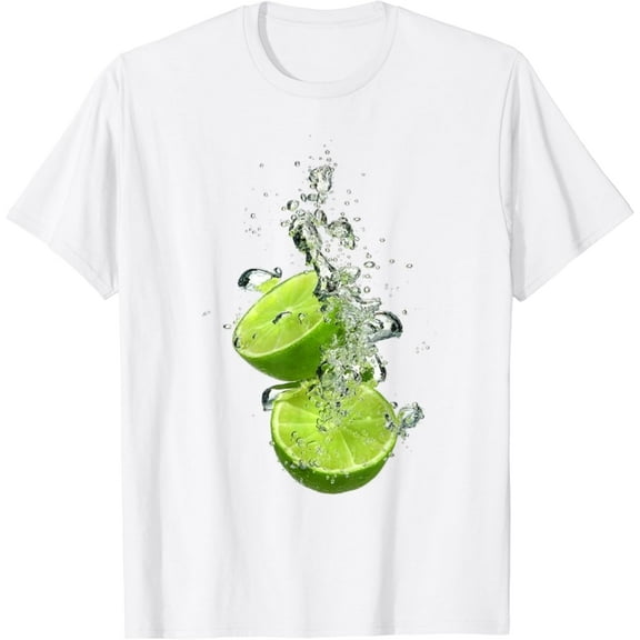 Delicious Juicy Limes. Fruit. T-Shirt100% pure cotton white short-sleeved T-shirts for men and women