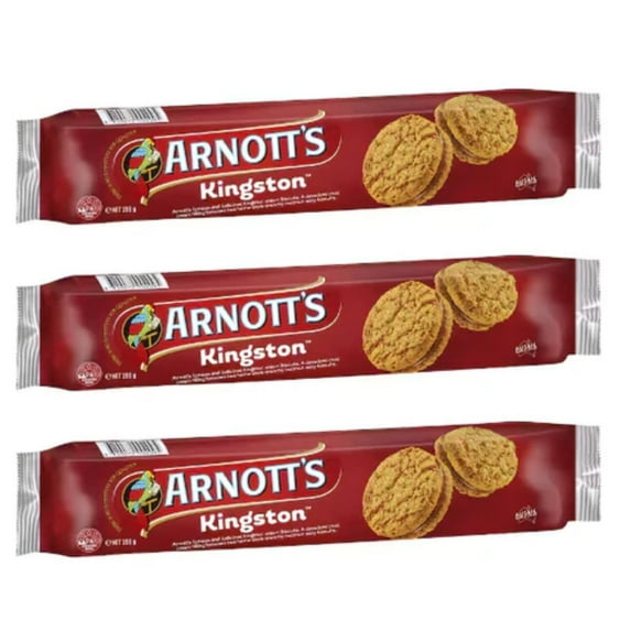 Delicious Kingston Biscuits (Pack Of 3 x 200g EA) A velvety blend of rich chocolate creamy flavour, Aussie Made & Loved ...