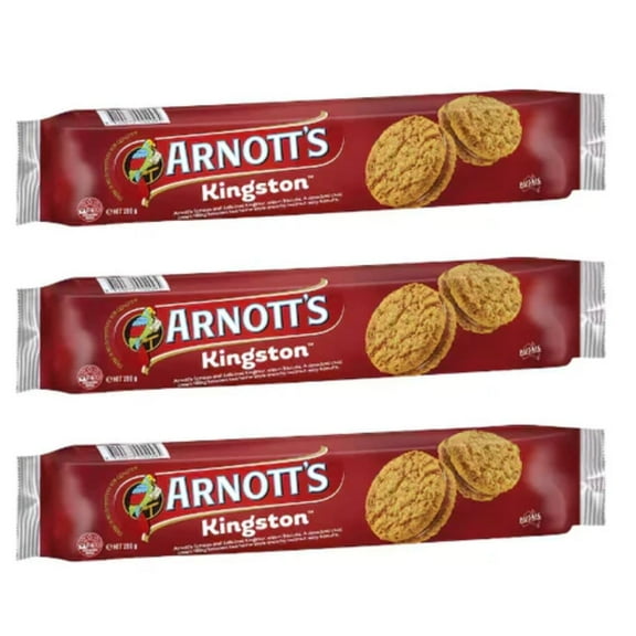 Delicious Kingston Biscuits (Pack Of 3 x 200g EA) A velvety blend of rich chocolate creamy flavour, Aussie Made & Loved ...
