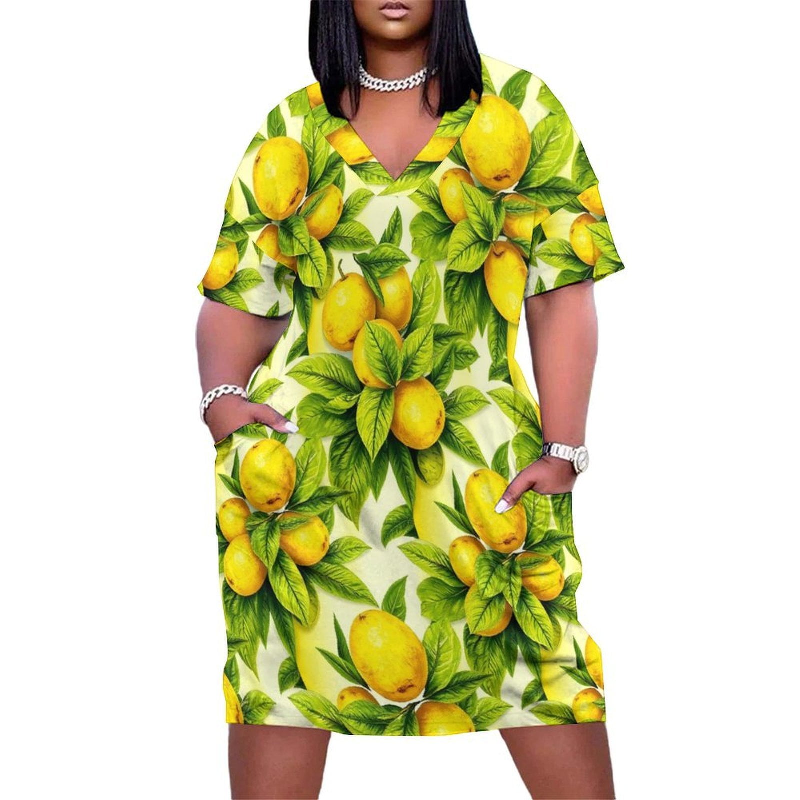 Delicious Lemon Loose Pocket Dress Women quot s Skirt Dresses Summer Long Delicious Lemon Loose Pocket Dress Women quot s Skirt Dresses Summer Long