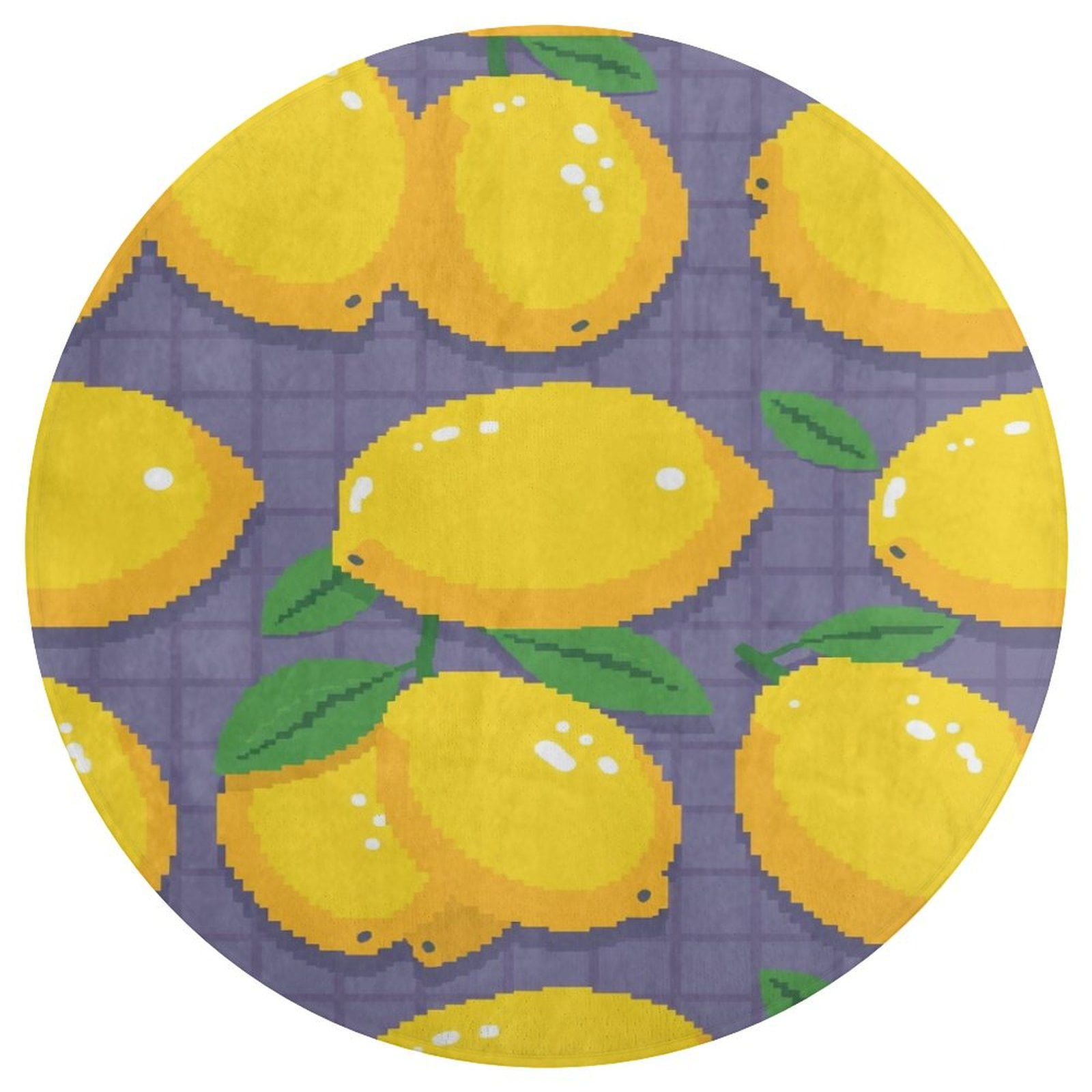 Delicious Lemon Round Area Rug Floor Carpets Washable Indoor Floor Area ...