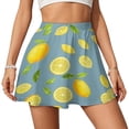 Delicious Lemon Skating Skirt Skirts Woman Cute Mini Skirt Print Skort ...