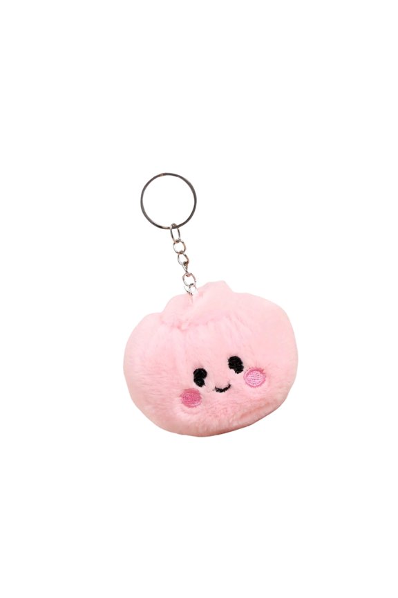 Delicious Looking Bun Plush Keychain Holder Funny Novelty Accessory Multipurpose Bag Decoration For Backpack Purse