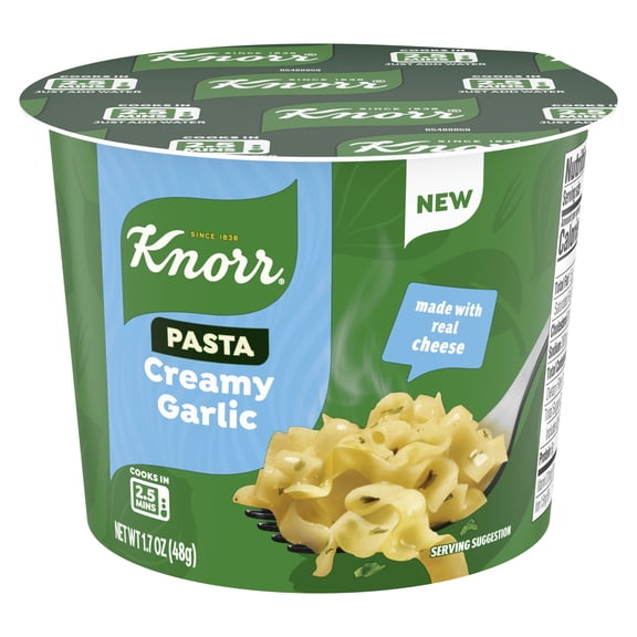 Knorr Sides Creamy Garlic Pasta Cup 1.7oz, Made With Real Cheese