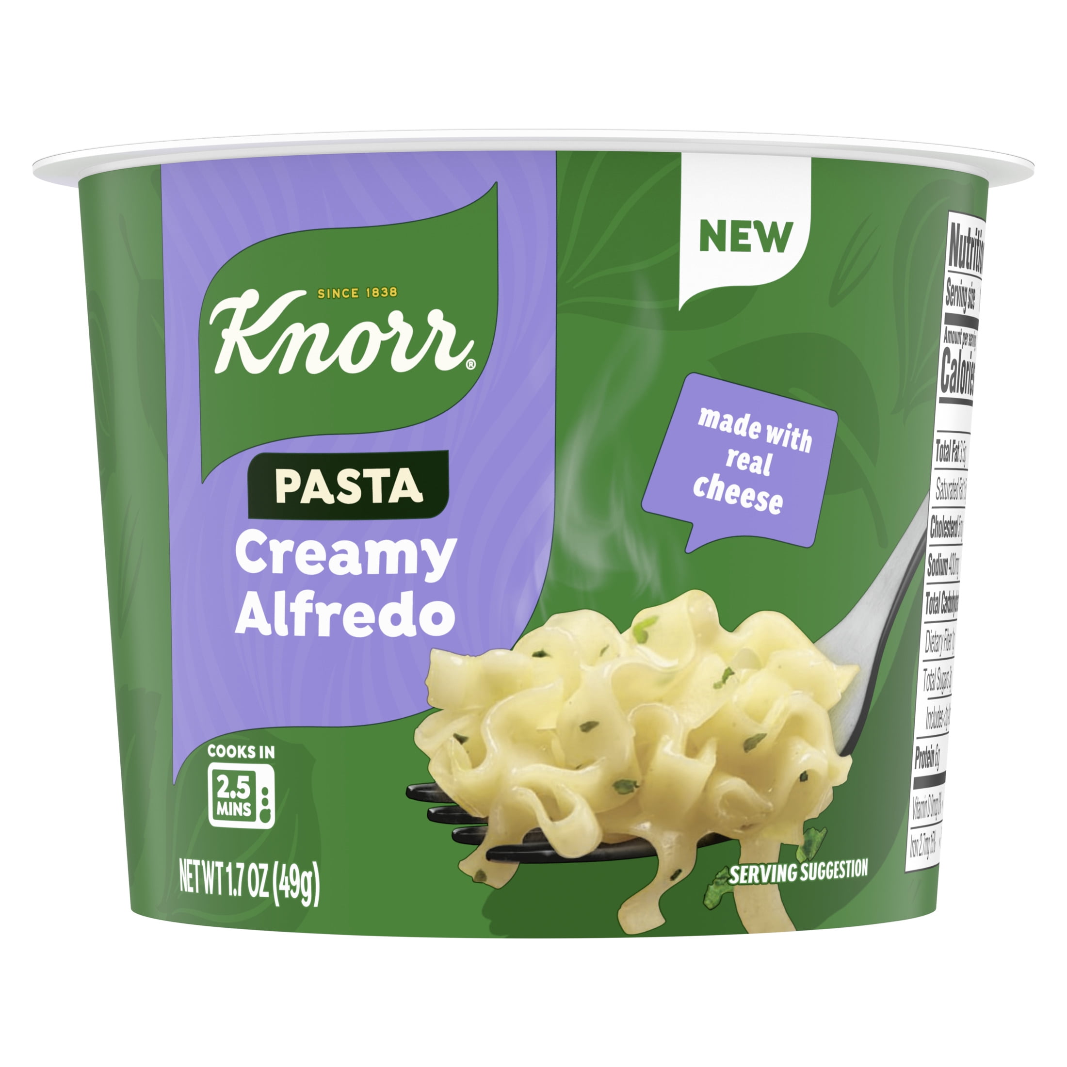 Knorr Sides Creamy Alfredo Pasta Cup 1.7oz, Made With Real Cheese