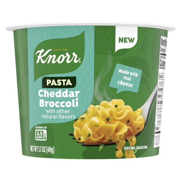 Knorr Sides Cheddar Broccoli Pasta Cup 1.7oz, Made With Real Cheese