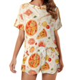 thumbnail image 1 of Delicious Pizza Burger Print Women'S Pajamas Set Summer Sleepwear Sets 2 Piece Lounge Set, 1 of 7