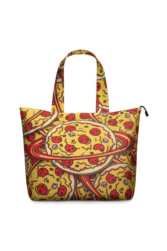 Delicious Pizza Sauce Pattern Weekender Bag Large Capacity Travel Tote Bag Lightweight Multipurpose for Foodie Gifts Business Trips