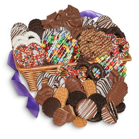 Delicious Plus Collection Gourmet Chocolate Covered Treats Gift Basket