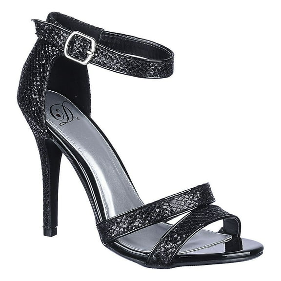 Delicious Ruyi-S Glitter Open Toe Stiletto Heel Sandals