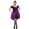 thumbnail image 1 of Womens Adult Sexy Violet Dance Hall Queen Plus Sized Costume 3X - 4X (18-20), 1 of 2