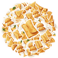 thumbnail image 1 of Delicious Stationery Stickers Crunchy Food Stickers Golden Sticker Pack for Laptop Suitcase, 1 of 9