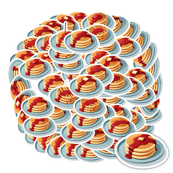 Delicious Stationery Stickers Pancake Kids Stickers Food DIY Stickers for Luggage Notebooks Computers