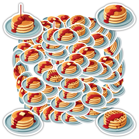 Delicious Stationery Stickers Pancake Kids Stickers Food DIY Stickers for Luggage Notebooks Computers