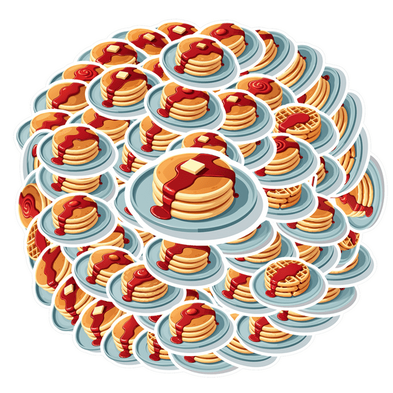 Delicious Stationery Stickers Pancake Kids Stickers Food DIY Stickers for Luggage Notebooks Computers