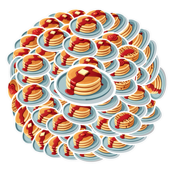 Delicious Stationery Stickers Pancake Kids Stickers Food DIY Stickers for Luggage Notebooks Computers