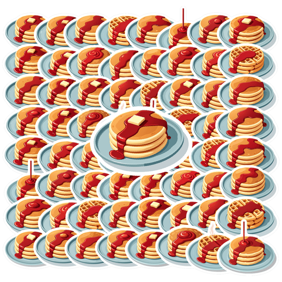 Delicious Stationery Stickers Pancake Kids Stickers Food DIY Stickers for Luggage Notebooks Computers