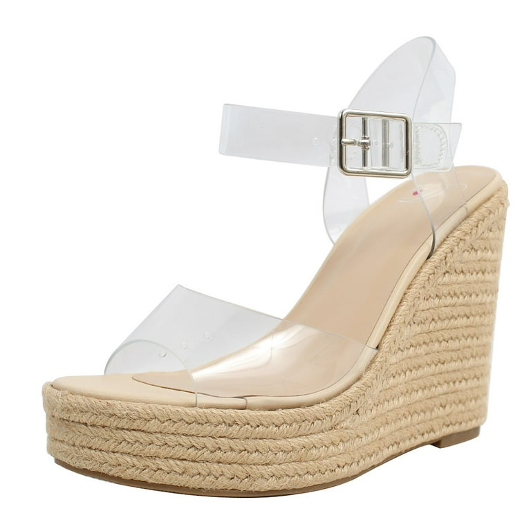 Clear strap espadrille discount