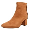 thumbnail image 1 of Delicious Women's Faux Suede Tassel Square Toe Ankle Bootie, Tan ,  8 M US, 1 of 6