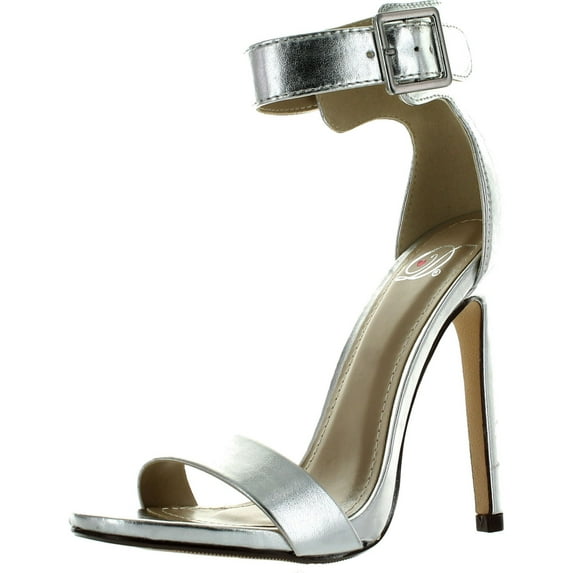 Delicious Womens Canter Single Sole Ankle Strap High Heels