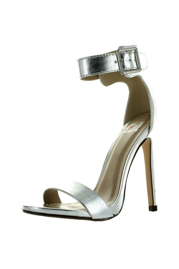 Delicious Womens Canter Single Sole Ankle Strap High Heels