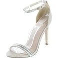 thumbnail image 1 of Delicious Womens Fiona High Heel Metallic Ankle Strap Dressy Party Shoes, 1 of 7