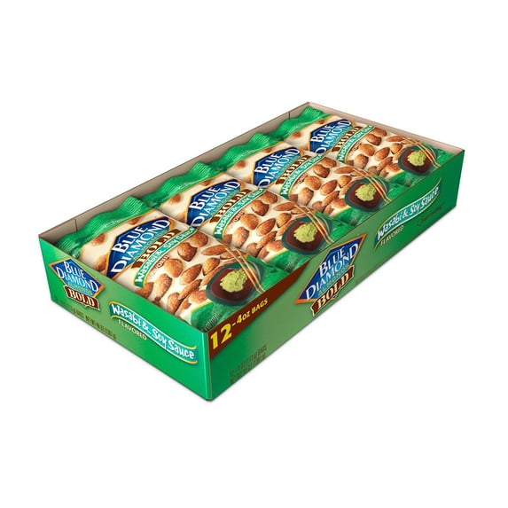 Blue Diamond Almonds, Wasabi/Soy HHA1 Sauce 12-4 oz bags