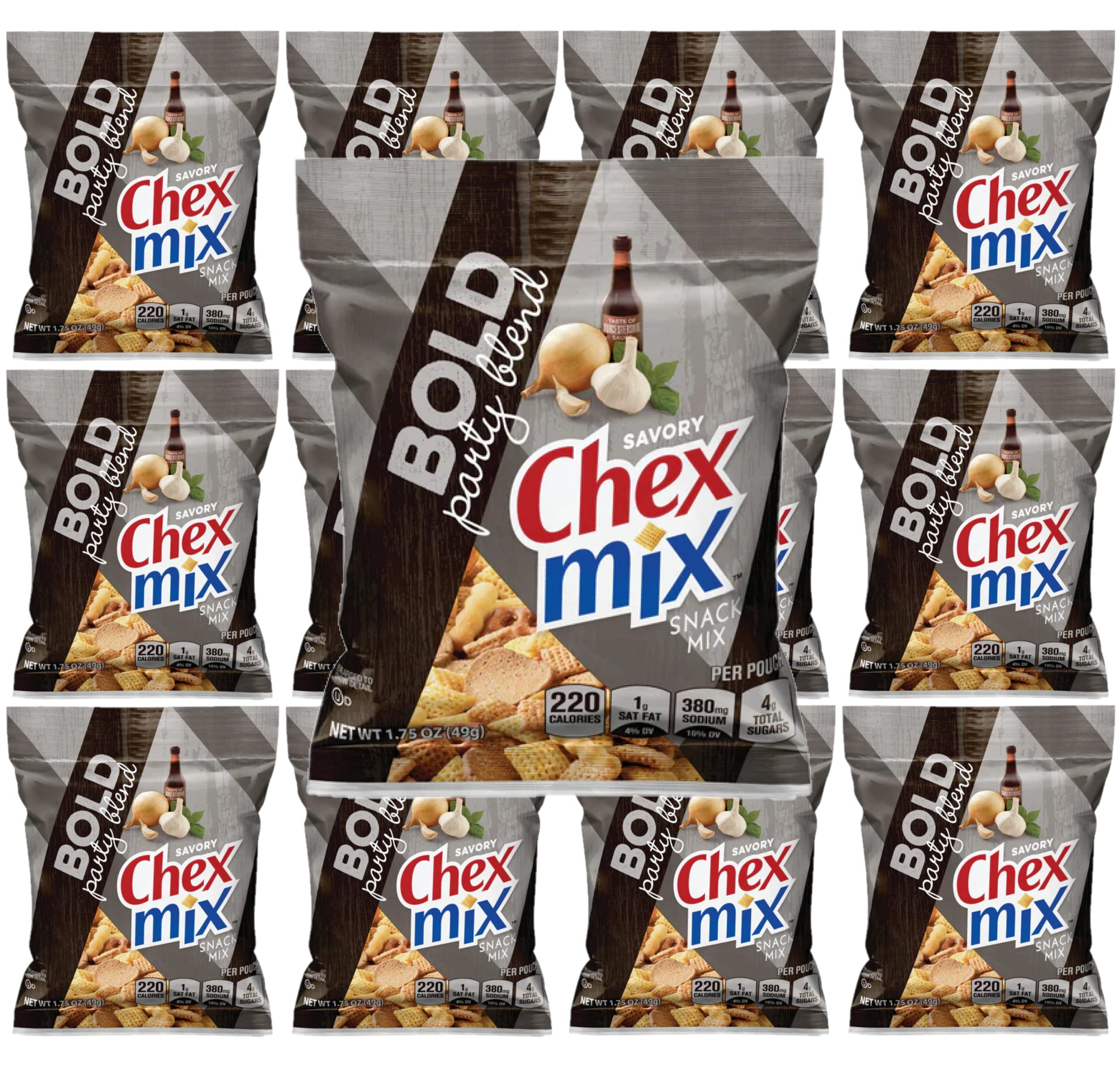 Deliciously Bold Chex Mix Party Blend 10 Pack of 1.75oz Bags