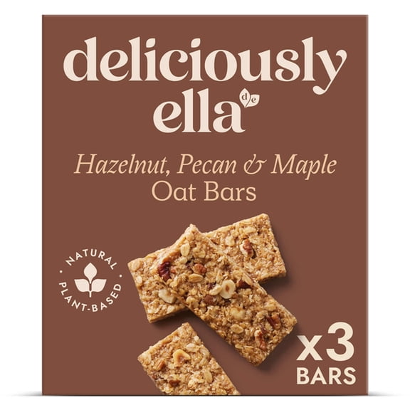 Deliciously Ella Hazelnut Pecan & Maple Oat Bars 3 X 50G, Imported from Britain