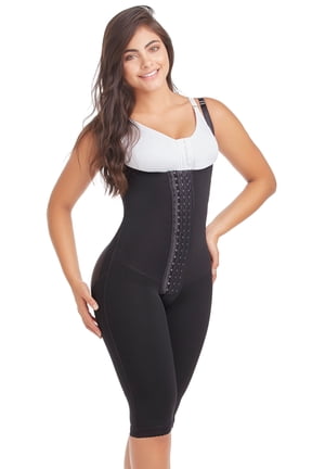 Delie by Fajas D'Prada Comfort Open Bust Knee-Length Body 009047