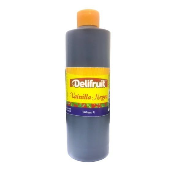 Delifruit Black Vanilla Extract From Dominican Republic 16 Oz.