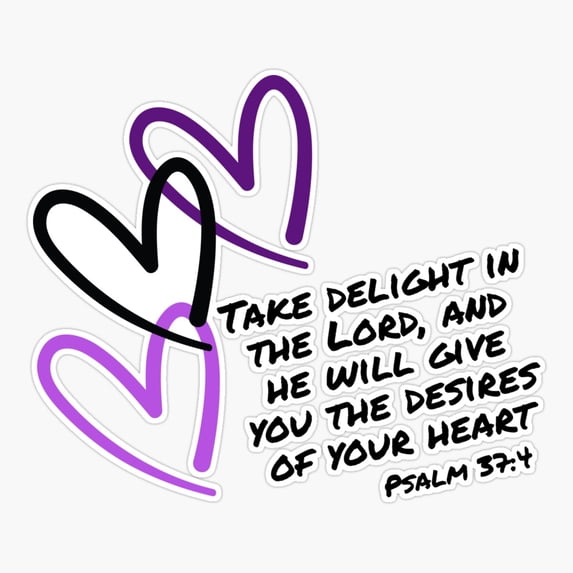 Delight In Lord Purple Sticker