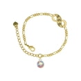 thumbnail image 1 of Delight Jewelry 10mm Clear AB Crystal Drop Gold-tone Paw Infinity Link Chain Bracelet, 6"+2" Extender, 1 of 3