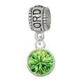 thumbnail image 1 of Delight Jewelry 10mm Lime Green Crystal Drop Lord Guide Me Charm Bead, 1 of 4
