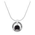 thumbnail image 1 of Delight Jewelry 12mm Black Roller Glass Spinner Miracles Ring Charm Necklace, 18", 1 of 4
