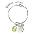 thumbnail image 1 of Delight Jewelry 12mm Crystal Rivoli - Clear AB Silvertone Discover Dream Explore Zoey Charm Bracelet, 6.5+2" Extender, 1 of 4