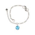 thumbnail image 1 of Delight Jewelry 12mm Crystal Rivoli - Hot Blue Silver-tone Paw Infinity Link Chain Bracelet, 6"+2" Extender, 1 of 3