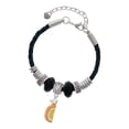 thumbnail image 1 of Delight Jewelry 3-D Enamel Orange Slice Mother Celtic Knot Leather Bead Bracelet, 7"+2" Extender, 1 of 1