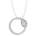 thumbnail image 1 of Delight Jewelry Acrylic 1 1/2" Ring Imitation Pearl Best Mom Ever Charm Necklace, 1 of 4
