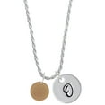 thumbnail image 1 of Delight Jewelry Acrylic 1/2" Disc Goldtone Silvertone Script Initial Disc - O - Charm Necklace, 20"+3", 1 of 4