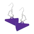 thumbnail image 1 of Delight Jewelry Acrylic 1.25" Purple Megaphone Open Heart French Earrings, 1 of 4