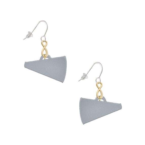 Delight Jewelry Acrylic 1.25" Silvertone Megaphone Gold Tone Infinity French Earrings