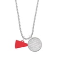 thumbnail image 1 of Delight Jewelry Acrylic 3/4" Red Megaphone She is Clothed in Stength and Dignity Charm Necklace, 20"+3", 1 of 4