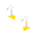 thumbnail image 1 of Delight Jewelry Acrylic 3/4" Yellow Megaphone Gold Tone Infinity French Earrings, 1 of 4
