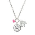 thumbnail image 1 of Delight Jewelry Acrylic 5/16" Hot Pink Heart Let Things Go Fall Zoey Charm Necklace, 28", 1 of 4