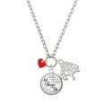 thumbnail image 1 of Delight Jewelry Acrylic 5/16" Red Heart Let Things Go Fall Zoey Charm Necklace, 28", 1 of 4