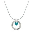 thumbnail image 1 of Delight Jewelry Acrylic 5/16" Teal Heart Live Ring Charm Necklace, 18", 1 of 4