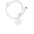 thumbnail image 1 of Delight Jewelry Acrylic 7/8" Disc Imitation Pearl Silver-tone Rose Link Chain Bracelet, 6.25"+1.75" Extender, 1 of 4