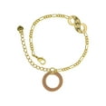 thumbnail image 1 of Delight Jewelry Acrylic 7/8" Ring Goldtone Gold-tone Paw Infinity Link Chain Bracelet, 6"+2" Extender, 1 of 3